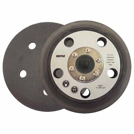 Superior Pads And Abrasives 5" Dia - 5/16"-24 UNF Threaded Shaft PSA/Adhesive Back Sander Pad 5 Vacuum Holes RSP32